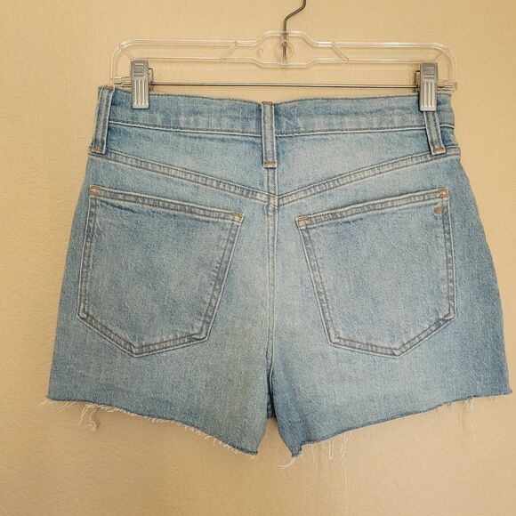 Madewell Perfect Jean Denim Shorts Womens 26 Blue Distressed Magic Pockets Nwt - Picture 8 of 8